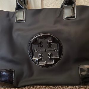 Tory Burch Mini Patent Leather Trimmed Ella Bag